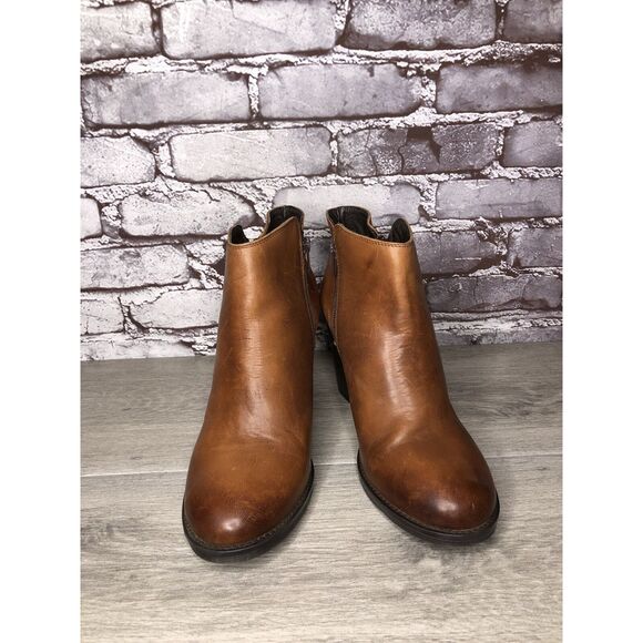 Krbonell Brown Ankle Double Sided Zipper Heeled Booties Boots Women Sz 9M US/40 - Picture 11 of 16